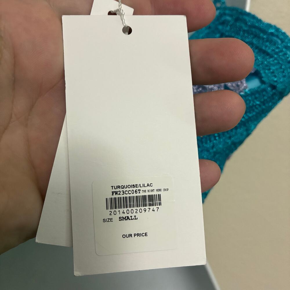 NWT! LisaMaree The 'Right Here Now' 2 Piece Crochet Set In Turquoise Size S - Picture 8 of 15